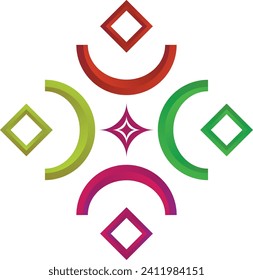 Modern Logo designs concept vector, semicircle, Half-round designs concept, Government Sponsored Enterprise (GSE). Pattern logo
