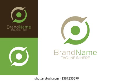 Modern Logo With Dot In Green Color