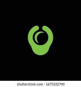 El diseño moderno del logo con el objeto principal es una persona y el aguacate.