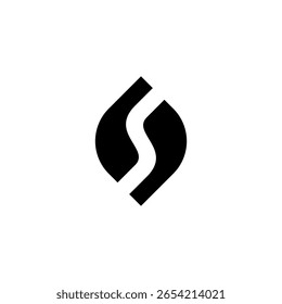 Modern logo with elegant combination of letter 'S' and touch of leaf, symbolizing growth and freshness.