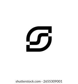 Modern logo with elegant combination of letter 'S' and touch of leaf, symbolizing growth and freshness.