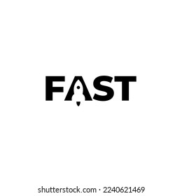 modern logo for fast brand