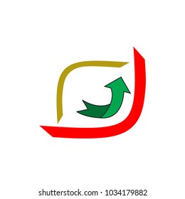 Modern logo. Fast simple stylised. Creative illustration in colorful tone. Brend-new design for your bussines. Vector illustration