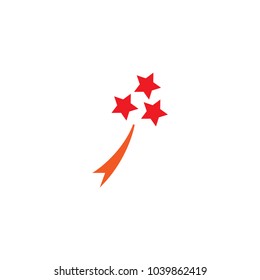 Modern logo fast simple stylised. Star card. Creative illustration in colorful tone. Abstract logo icon design template element for business. Brend-new design for biz. Vector illustration