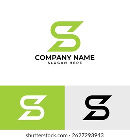A modern logo features a stylized letter "S" formed by two overlapping, rounded green shapes. The design is clean and suggests flow, connection, or growth.