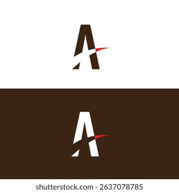 A modern logo featuring the letter "A" designed with two sleek lines, symbolizing simplicity, elegance, and innovation. Ideal for brands seeking a minimalist yet strong visual identity.