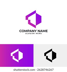 Un logotipo moderno con una estilizada forma geométrica de 'N' formada por planos angulados de color púrpura y negro. Sugiere innovación y una fuerte identidad.