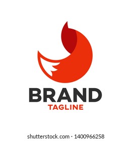 Modern logo fox in a circle