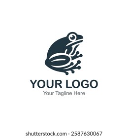 Modern Logo Of a frog. Suitable for branding materials, advertising campaigns, and promotional content.