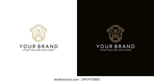 A modern logo with geometry forms a butterfly visual that gives a simple and minimalist impression