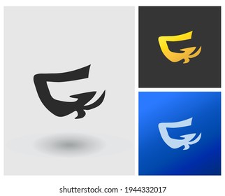 Logo moderno GK letra símbolo inicial de la empresa con plantilla de concepto de aplicación