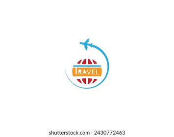 A modern logo with a globe and airplane in a circular design, reflecting the brand's innovative approach to travel