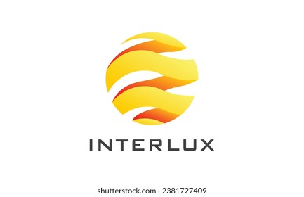 Modern logo globe around connection symbol of technology business