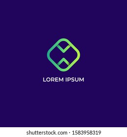 modern logo with gradient. The best choice to start a new business and rebranding. Simple and futuristic style Illustration EPS 10