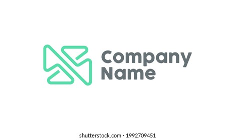 logotipo moderno con degradado. La mejor opción para iniciar un nuevo negocio y cambiar de marca. Estilo sencillo y futurista Ilustración EPS 10