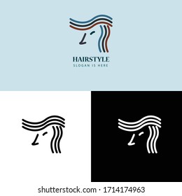 Modern Logo for Hairstyle. Suitable for salon, barbershop.