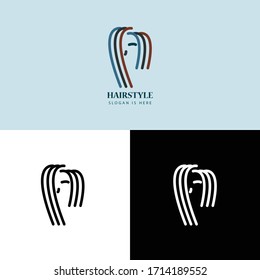 Modern Logo for Hairstyling. Suitable  for Salon, Barbershop, Make up, etc.