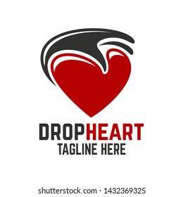 Modern logo hand casts a heart