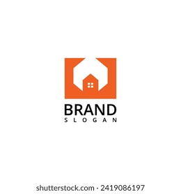 Modern logo house, white space logo, letter W+tool. Vector illustration.