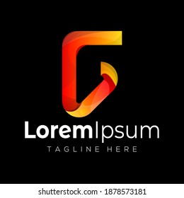 Modern logo icon design, G letter concept