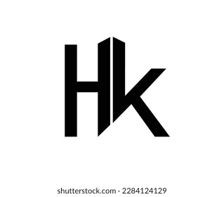 modern logo icon HK initial vector template