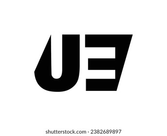 modern logo initial UE symbol vector