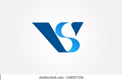 Modern logo initials VS or SV vector