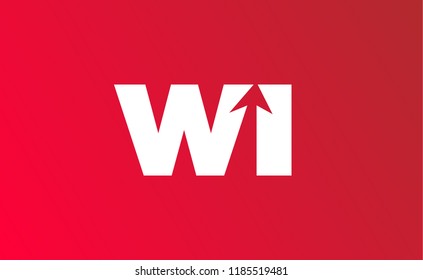 Modern logo initials WI