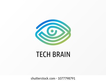 Modernes Logo-innovatives Konzept mit Augentechnologie, Biotechnologie, Optometrie-Symbol und Symbol