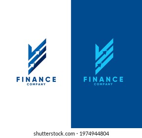 Modern logo innovative concept for  finance industry and digital fintech 
