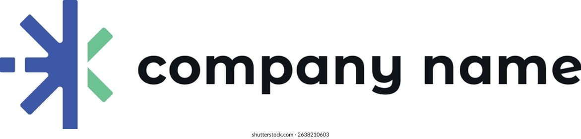 Modern logo inspired by airflow or cooling systems. Abstract geometric style. Great for HVAC, climate tech, or futuristic branding