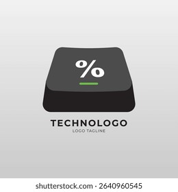 Modern logo with a keyboard key shape, perfect for tech, software, coding, or digital brands. Clean, minimal, and ideal for branding and UI UX design.