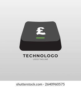 Modern logo with a keyboard key shape, perfect for tech, software, coding, or digital brands. Clean, minimal, and ideal for branding and UI UX design.