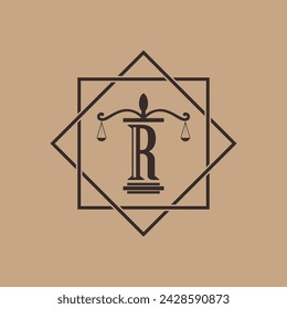MODERN LOGO LAW INITIAL WITH FRAME