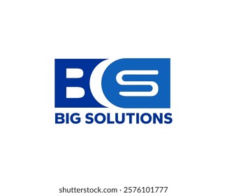 Modern logo letter B and letter S with negative space letter C in the middle. Suitable for any company.