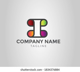 Modern logo with letter I business corporate template.Vector design elements for your company logo.