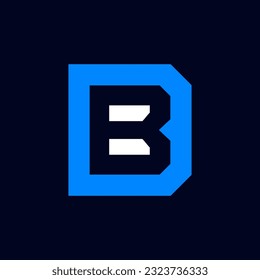 letra moderna del logotipo D y B, ilustración vectorial