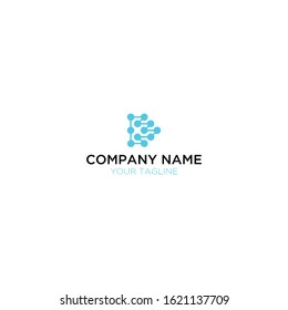 modern logo letter d and connection