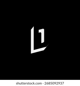 Modern logo letter D in negative space. Suitable for digital and printing purposes.