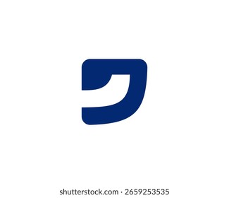 Logotipo moderno de la letra D con forma de un ojo. Adecuado para logos de todo tipo de empresas.