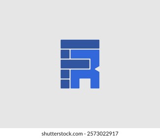 Modern logo of letter F and letter R. Suitable for all types of companies.