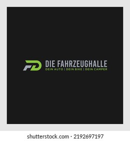 Modern logo letter FD, Creative Luxury Style FD initial logo, minimalist logo
