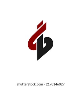 Moderner Logo-Buchstaben S und B