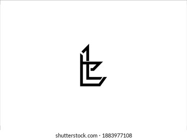 Modern Logo Letter T linear black vector