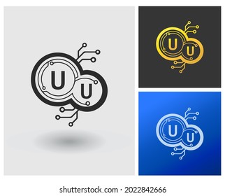 Modern logo letter UU monogram vector logo template