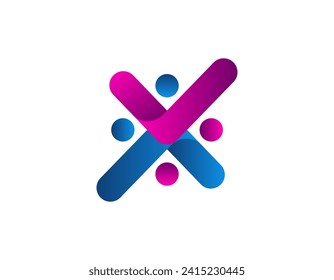 modern logo of letter X for business vector design