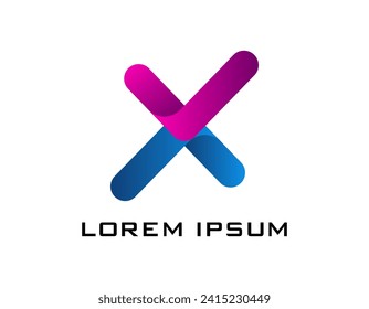 modern logo of letter X for business vector design