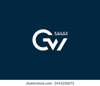 Modern logo of letters G and W. Suitable for all types of companies, especially technology and real estate companies.