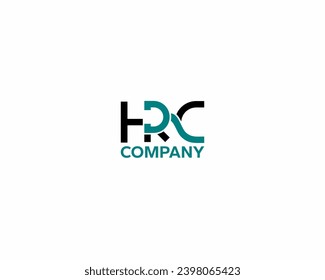 Logo moderno de las letras H, R y C con un elegante icono estetoscopio. Adecuado para empresas que operan en el sector de la salud y la medicina.