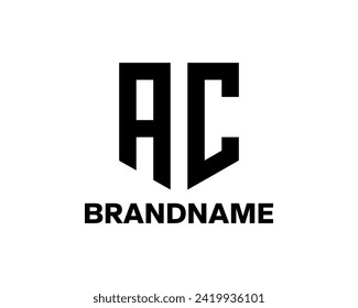 Modern logo of letters A and S forming a shield. Suitable for technology, sports and security companies.